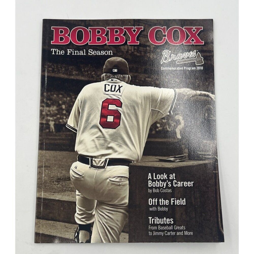 Bobby Cox Final Season Atlanta Braves Commemorative Program 2010
